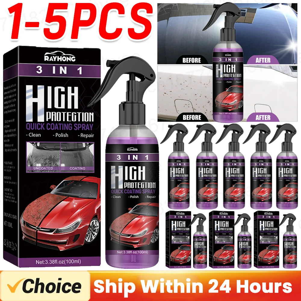 1-5pcs Car Ceramic Coating Spray 100ml Auto Nano Ceramic Coating Car Nano Spray Car Scratch Repair Body Compound Scratch Repair