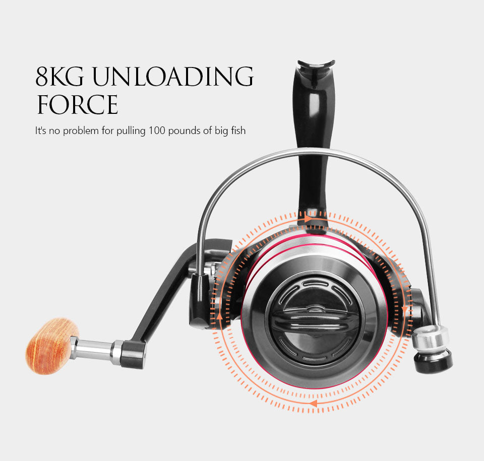 8KG Spinning reel Handle Line Spool Fishing Reel