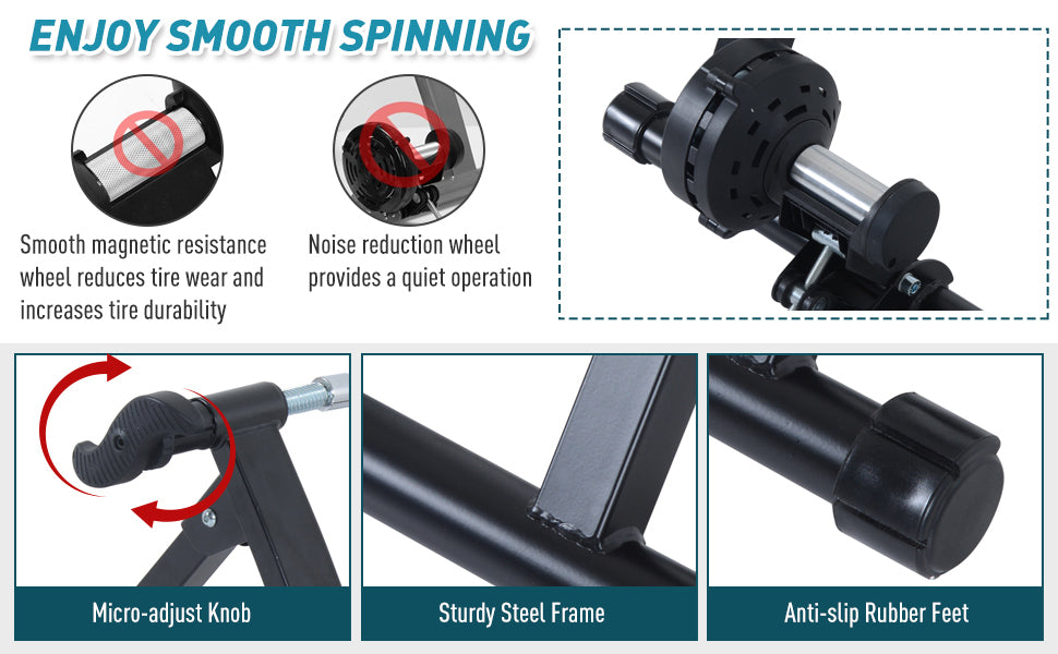 Soozier Folding Indoor Magnetic Bike Trainer Exercise Bicycle Cycling