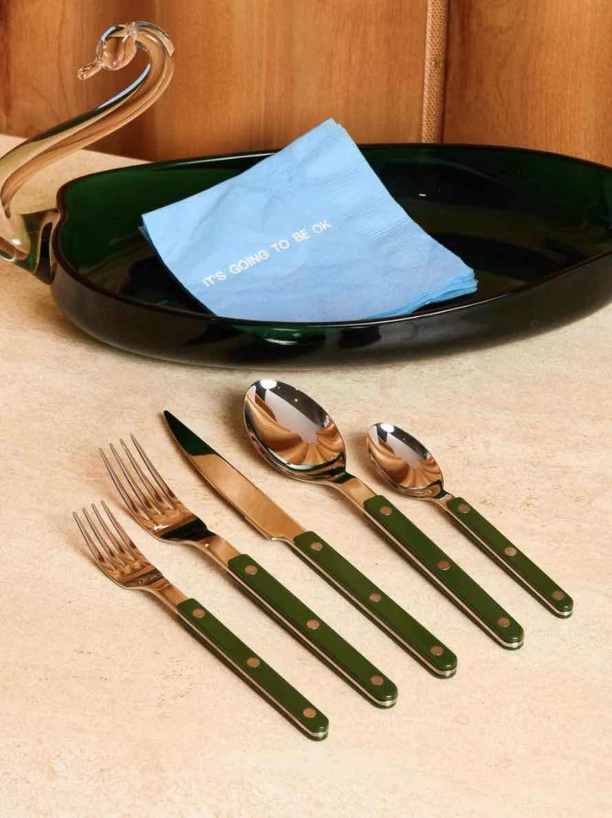 Set Of 10 Pcs French Dopamine Flatware - Bistrot Style Cutlery